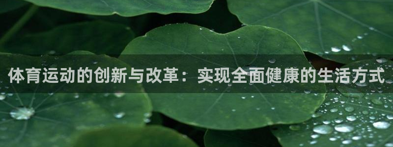意昂招商：体育运动的创新与改革：实现全面健康的生活方式
