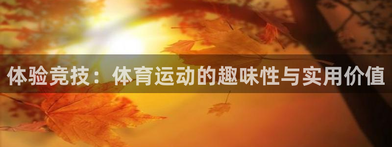 意昂F凯捷体育注册登录入口：体验竞技：体育运动的趣味性与实用价值